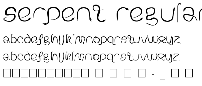 Serpent Regular font